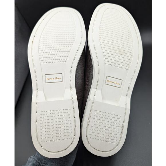 Bruno Marc Loafers Mens 8.5 Slip on Shoes Brown Latex Comfort Preppy Office Work - Picture 7 of 9